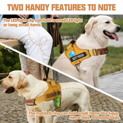 No-Pull Dog Harness with Soft Padded Vest, Adjustable Reflective Straps for Safe Walking and Training – Suitable for Small, Medium, and Large Dogs
