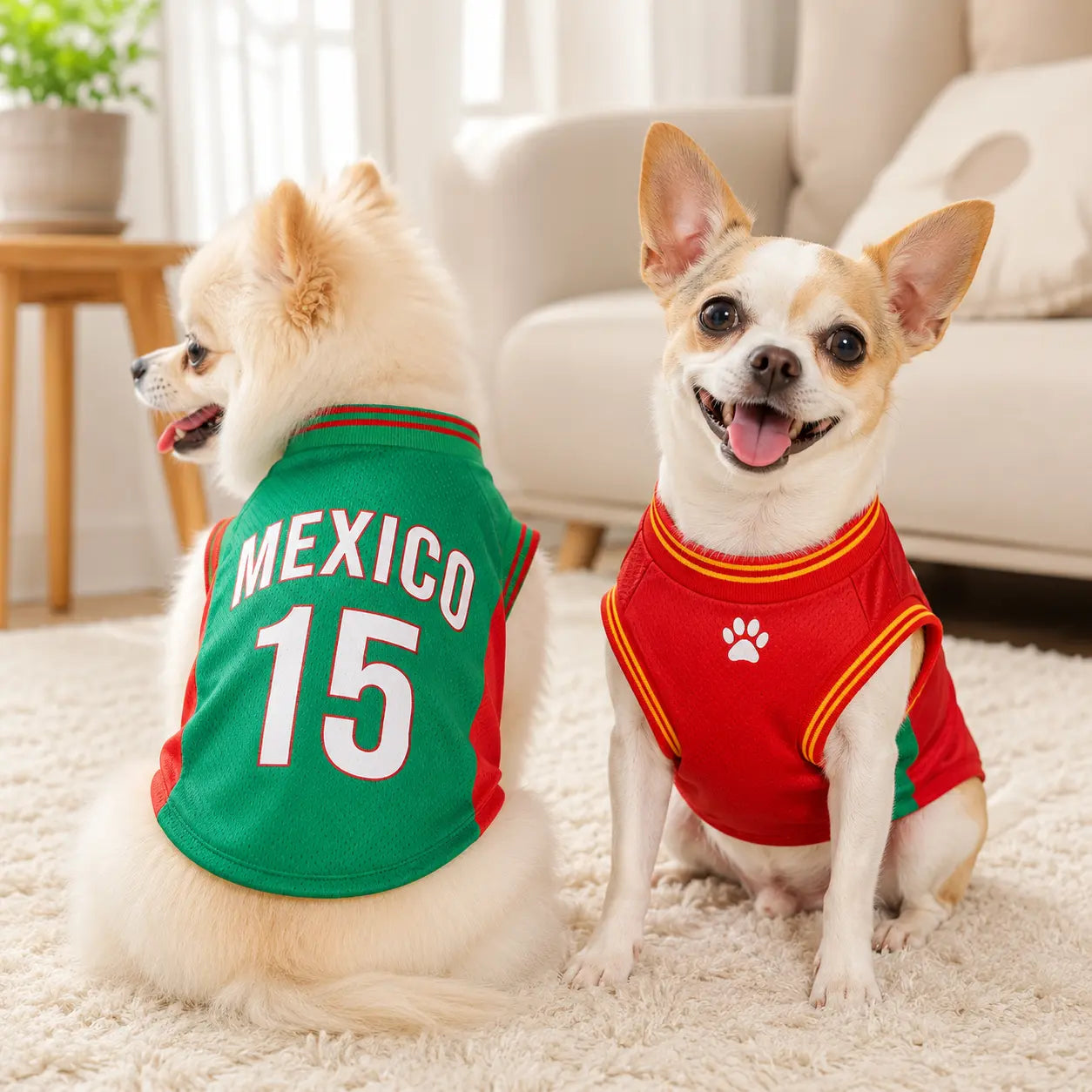 Mexico Football Pet Jersey – Lightweight Breathable Mesh Dog & Cat Vest for Walks, Photos, Parties & Outdoor Fun