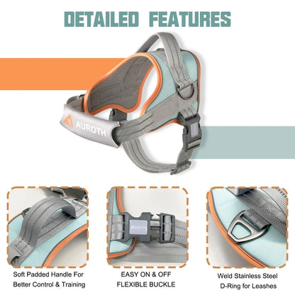 No-Pull Dog Harness with Soft Padded Vest, Adjustable Reflective Straps for Safe Walking and Training – Suitable for Small, Medium, and Large Dogs