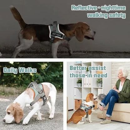 No-Pull Dog Harness with Soft Padded Vest, Adjustable Reflective Straps for Safe Walking and Training – Suitable for Small, Medium, and Large Dogs